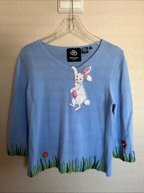 Michael Simon vintage hanging rabbit 🐇 sweater